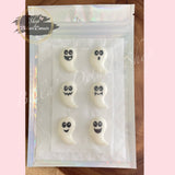 Halloween Ghost Sugar Toppers 6pc