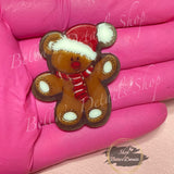 Christmas Santa Bear Toppers Chocolate 10pz