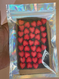 Mini  Hearts Red Sugar 1/2in (36pcs)