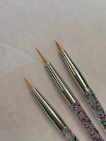 Glitter Extra Fine Tip Brush set (3pc)