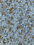 White and Gold Sprinkles 4oz
