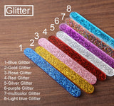 Glitter Acrylic Popsicle Sticks (Set of 12)