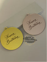Happy Birthday Acrylic Mirror Tags /3