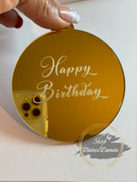 Happy Birthday Acrylic Mirror Tags /3