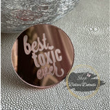 Best Toxic Ever Cupcake Topper/Gift Tags (Rose Gold)