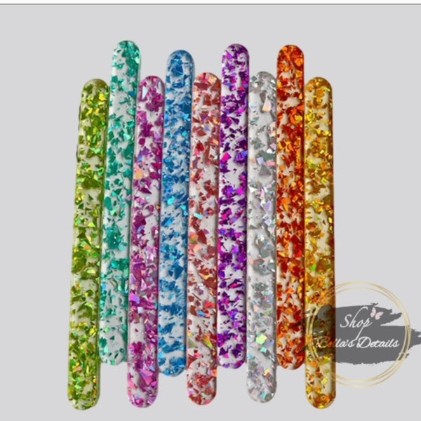 Sparkle Acrylic Popsicle Sticks (Set of 12)