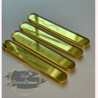 Mini Acrylic Popsicle Sticks Gold Mirror (Sets of 12)