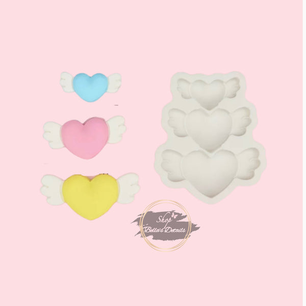 Hearts with wings mold