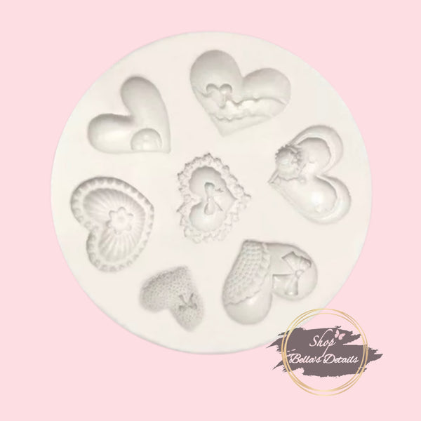 Hearts Various Designs Mold