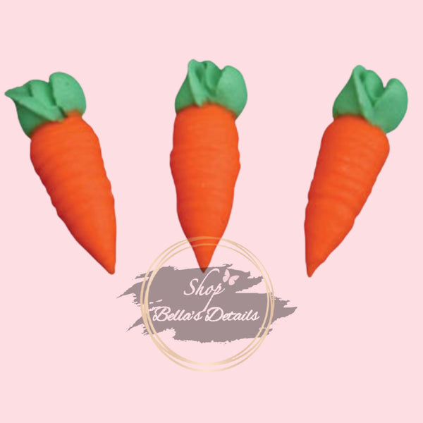 Carrots Royal Icing Small 3/4"